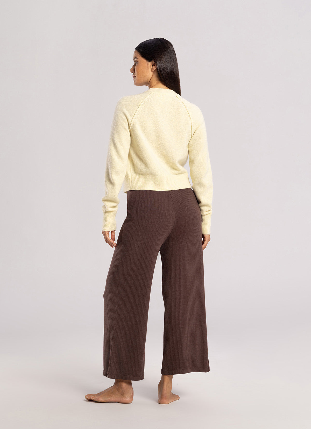 Wide rib straight pants_Carafe