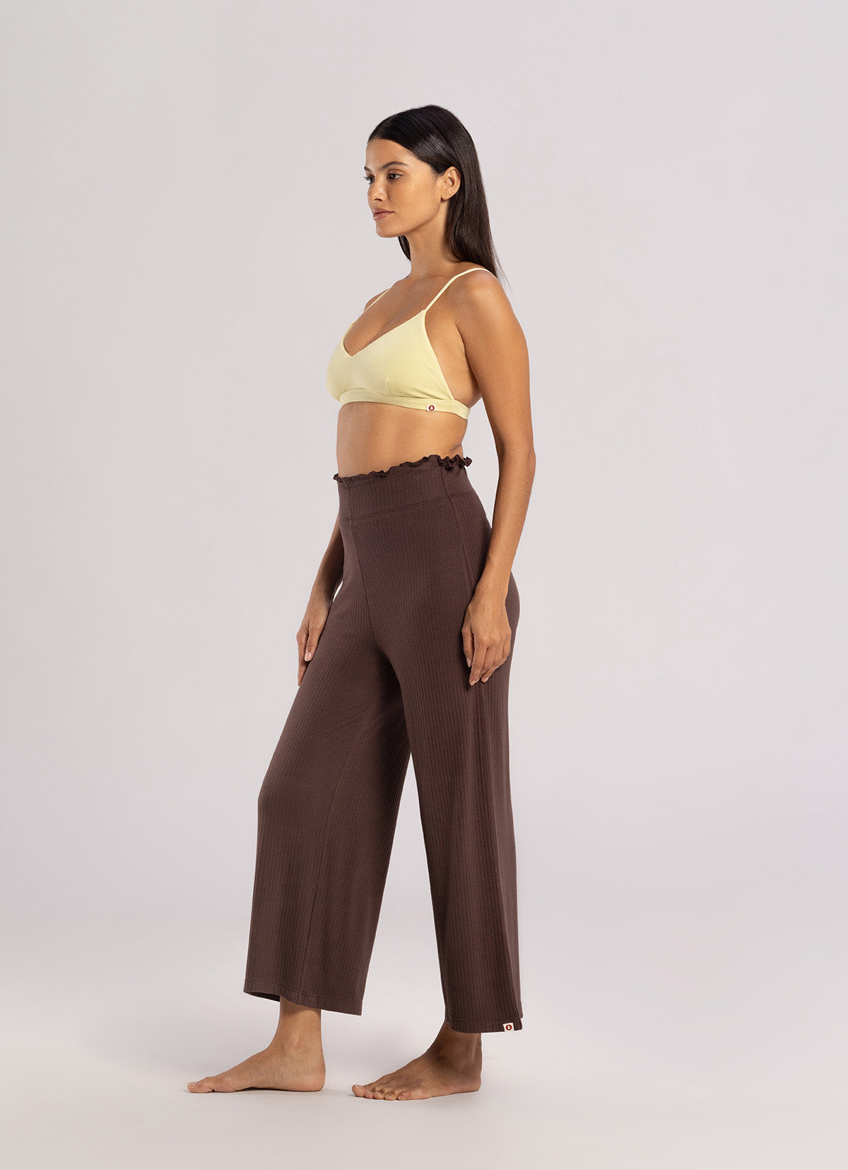 Wide rib straight pants_Carafe