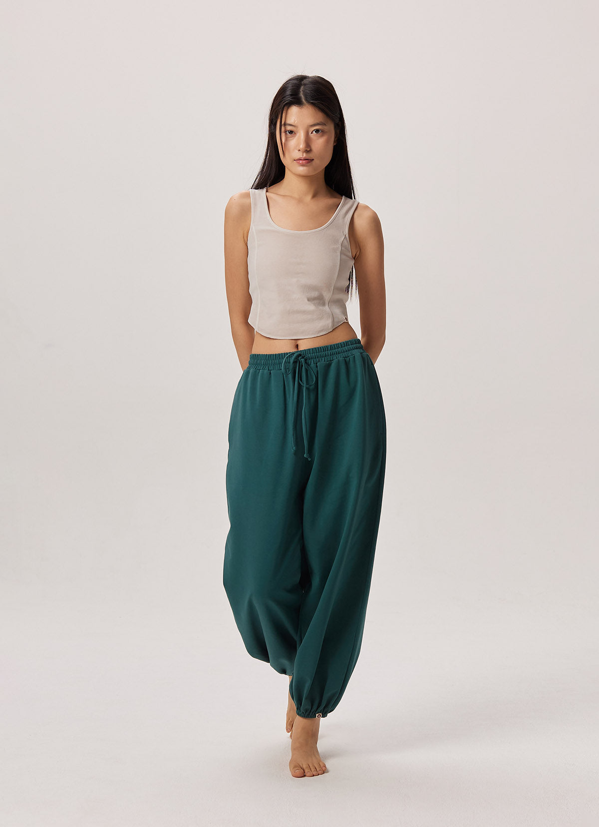 Side rib tank top_Whitecap Gray