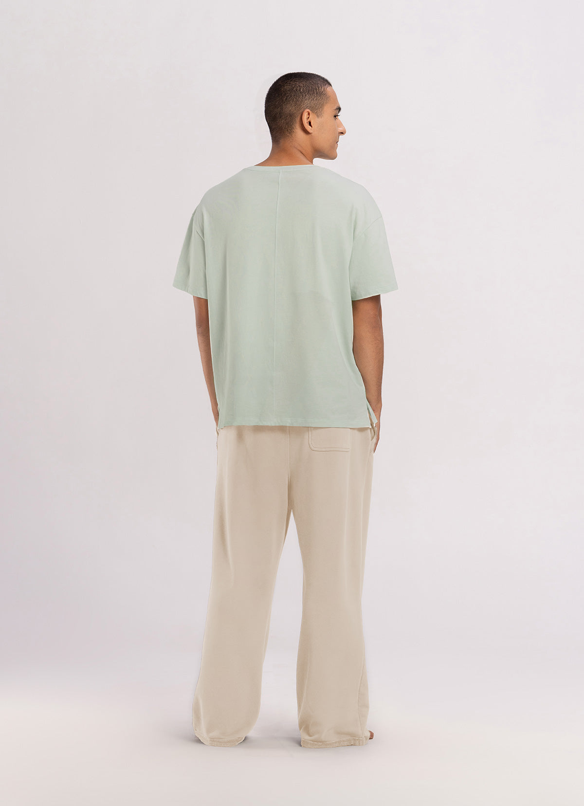 Loose sweat pants (Unisex)_Taupe