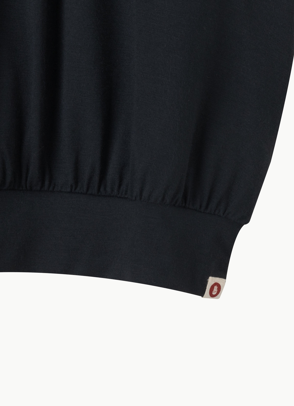 Mock-neck volume tank top_Black