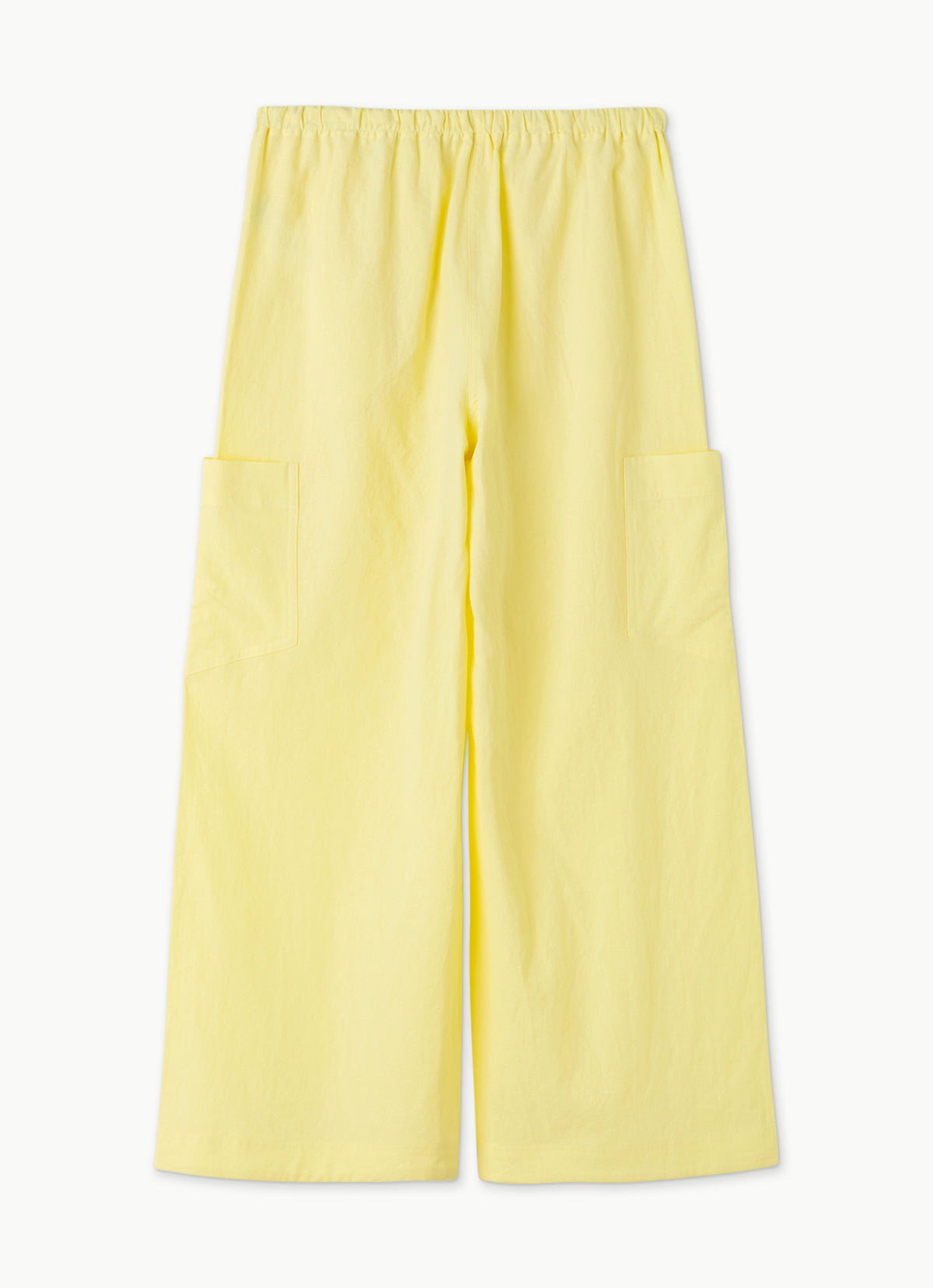 Out pocket wide pants_Lemon