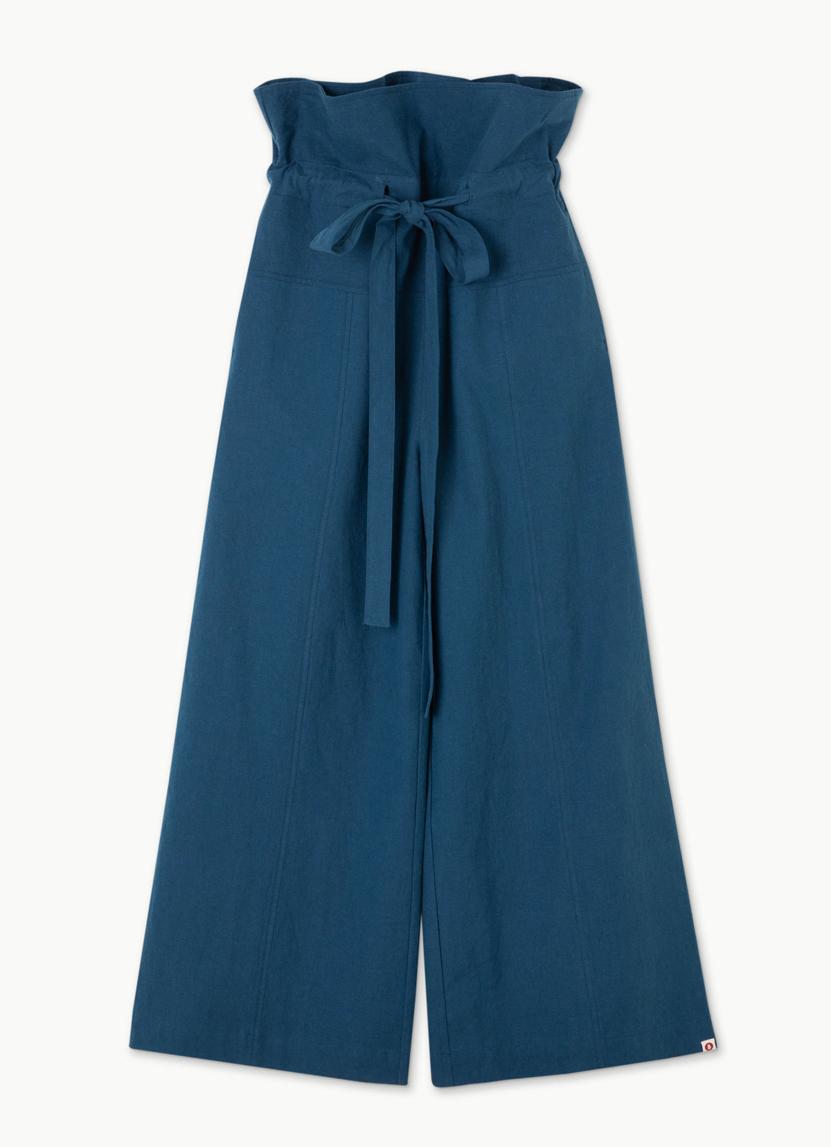 Linen string pants_Deep Blue