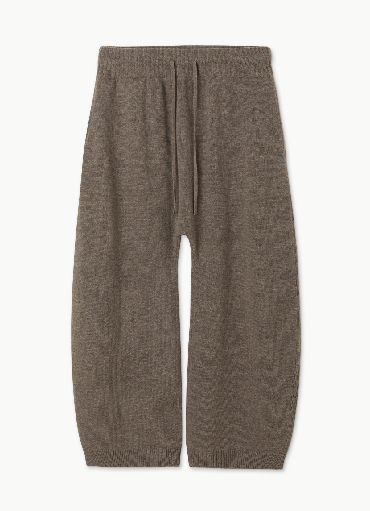 Round knit pants_Stone Gray