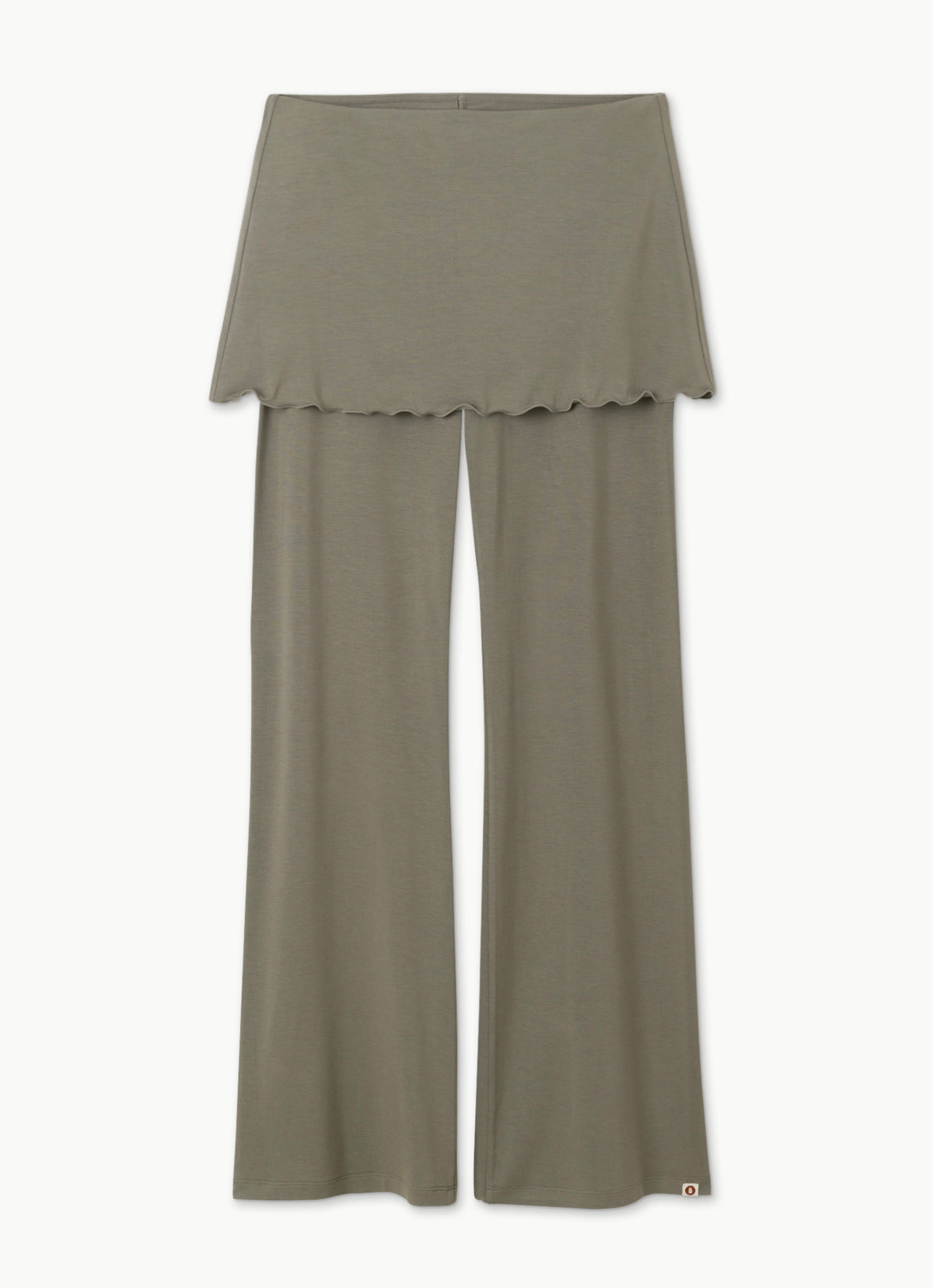 Layered skirt pants_Grey Khaki