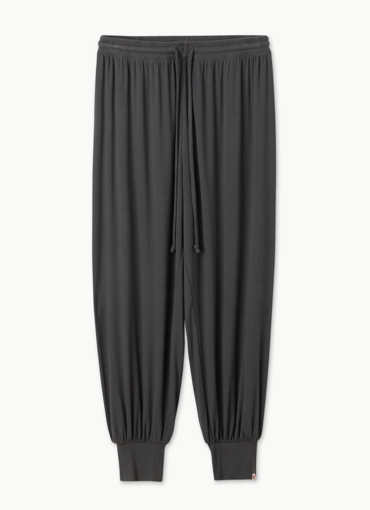 Rib jogger ankle pants_Dark Grey
