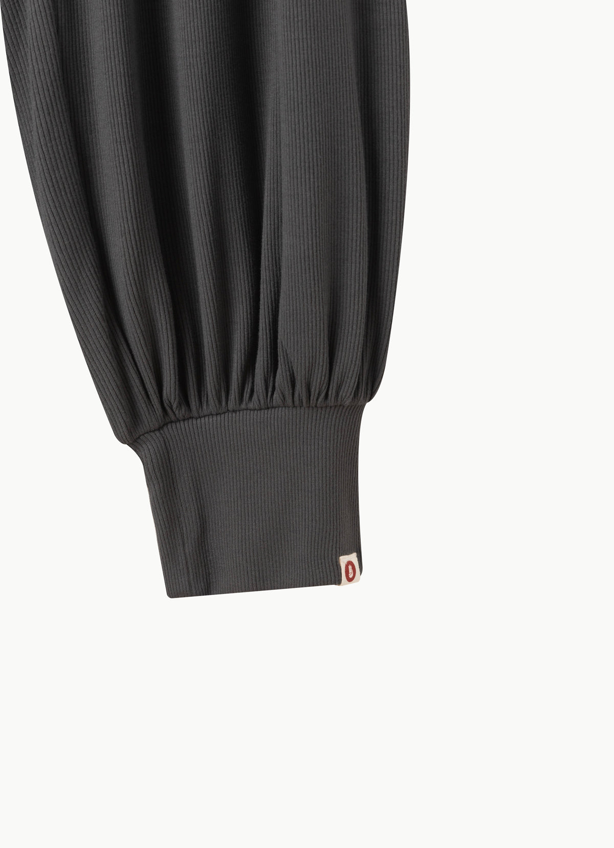 Rib jogger ankle pants_Dark Grey