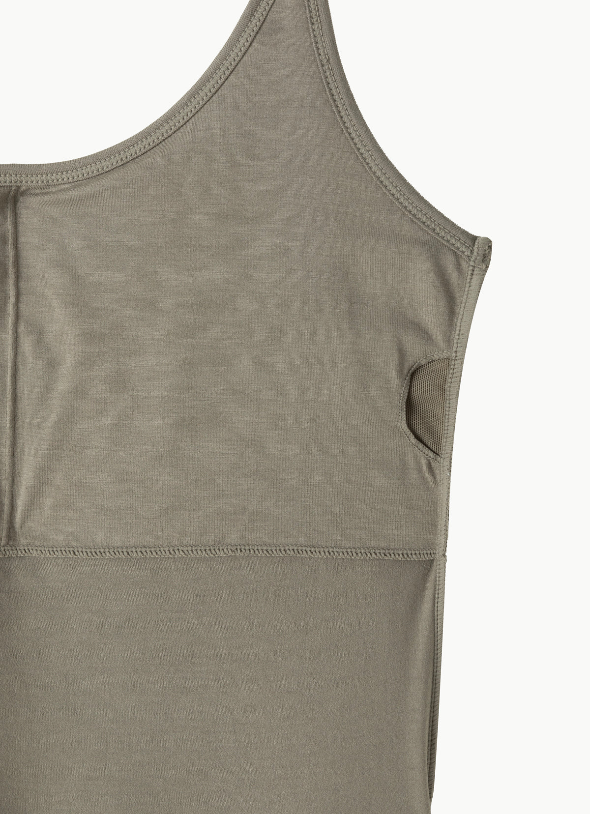 Deep V jumpsuit_Grey Khaki