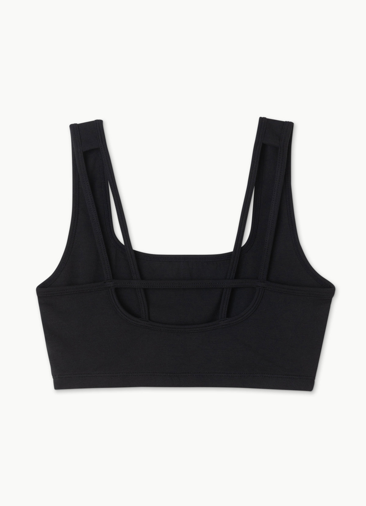 Square strap bra top_Black