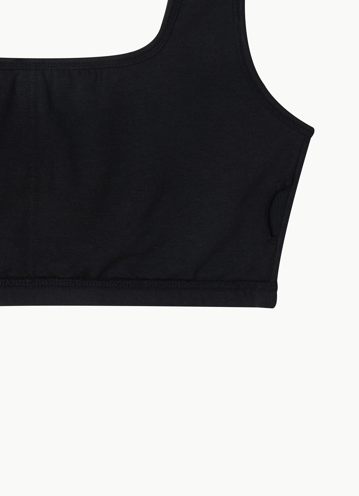 Square strap bra top_Black