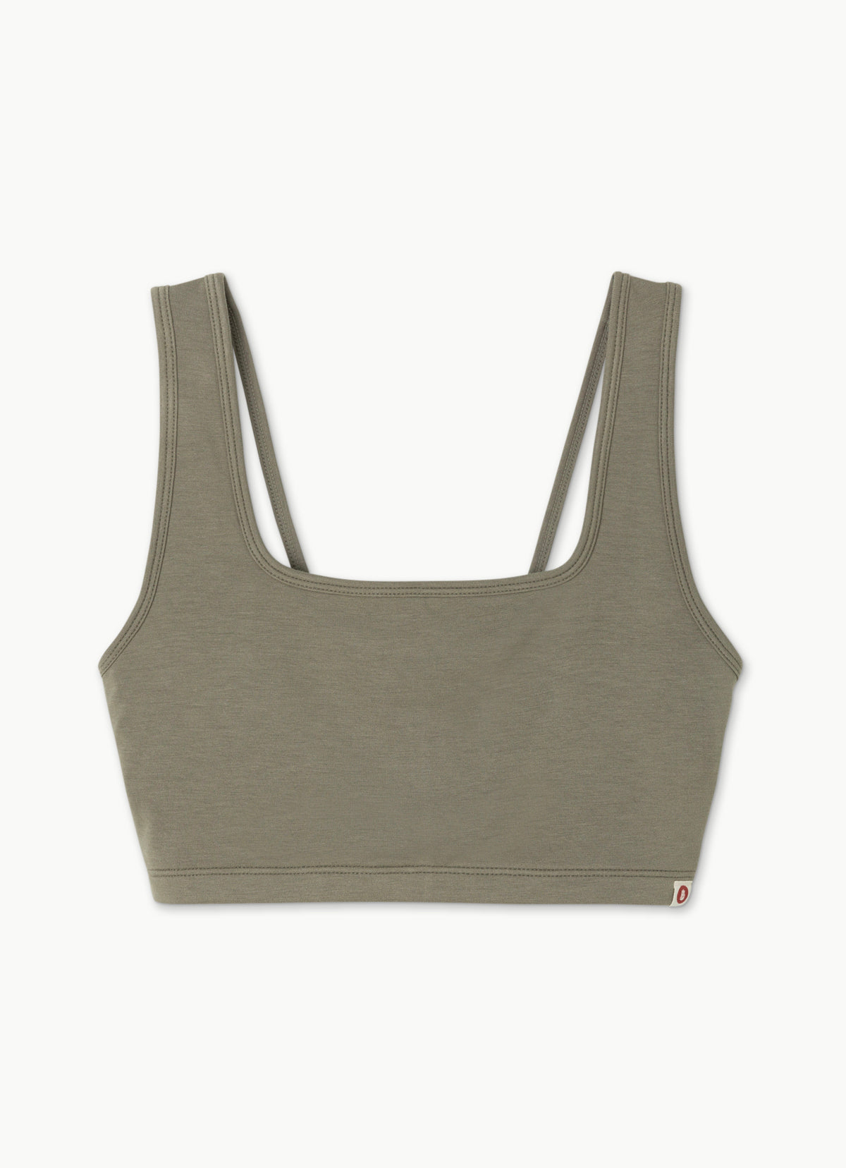 Square strap bra top_Grey Khaki