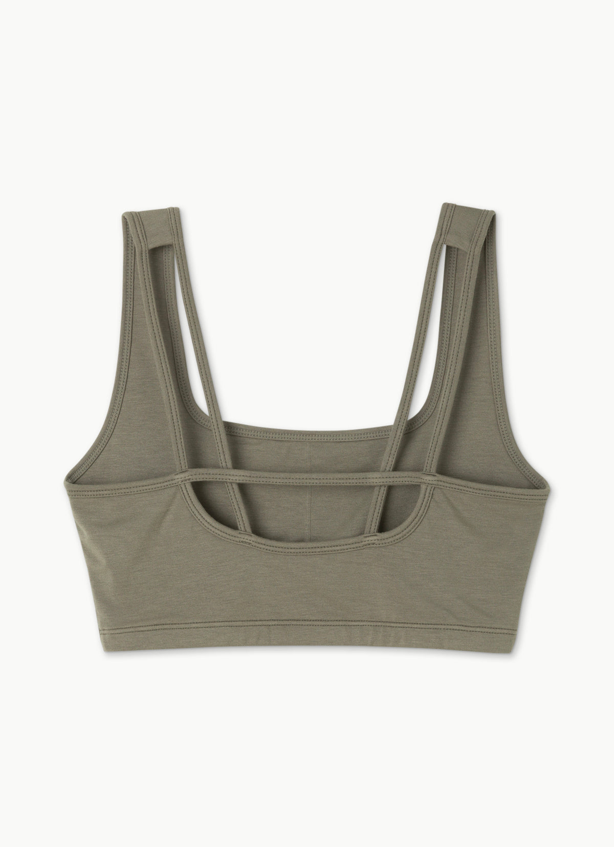 Square strap bra top_Grey Khaki