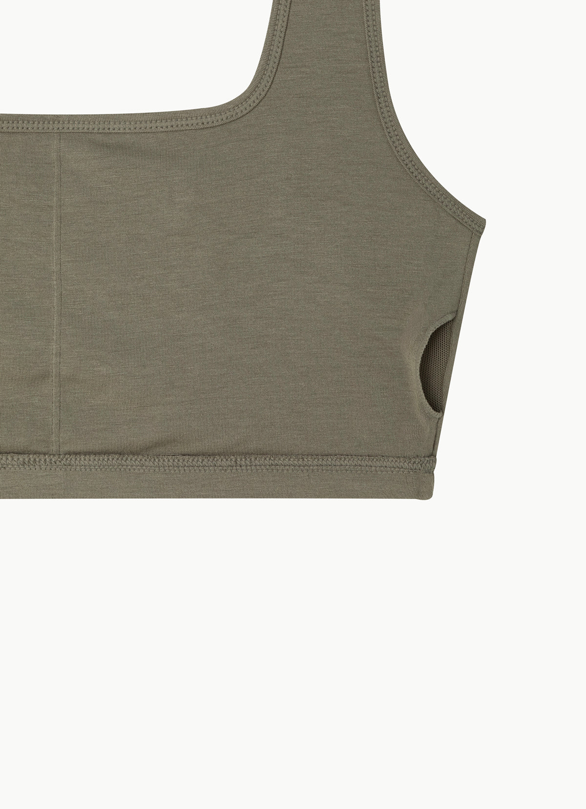 Square strap bra top_Grey Khaki