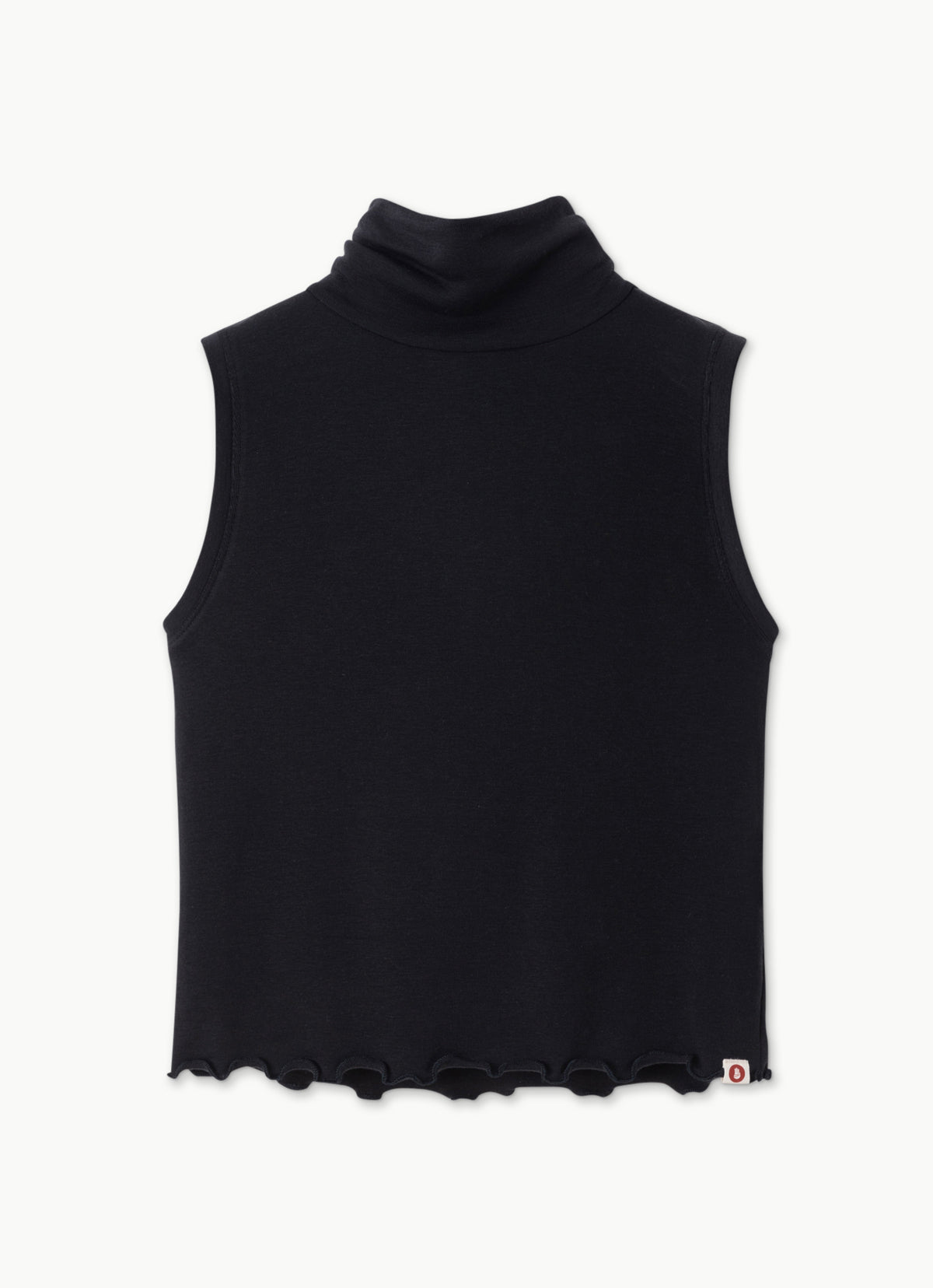 Soft turtleneck sleeveless_Black