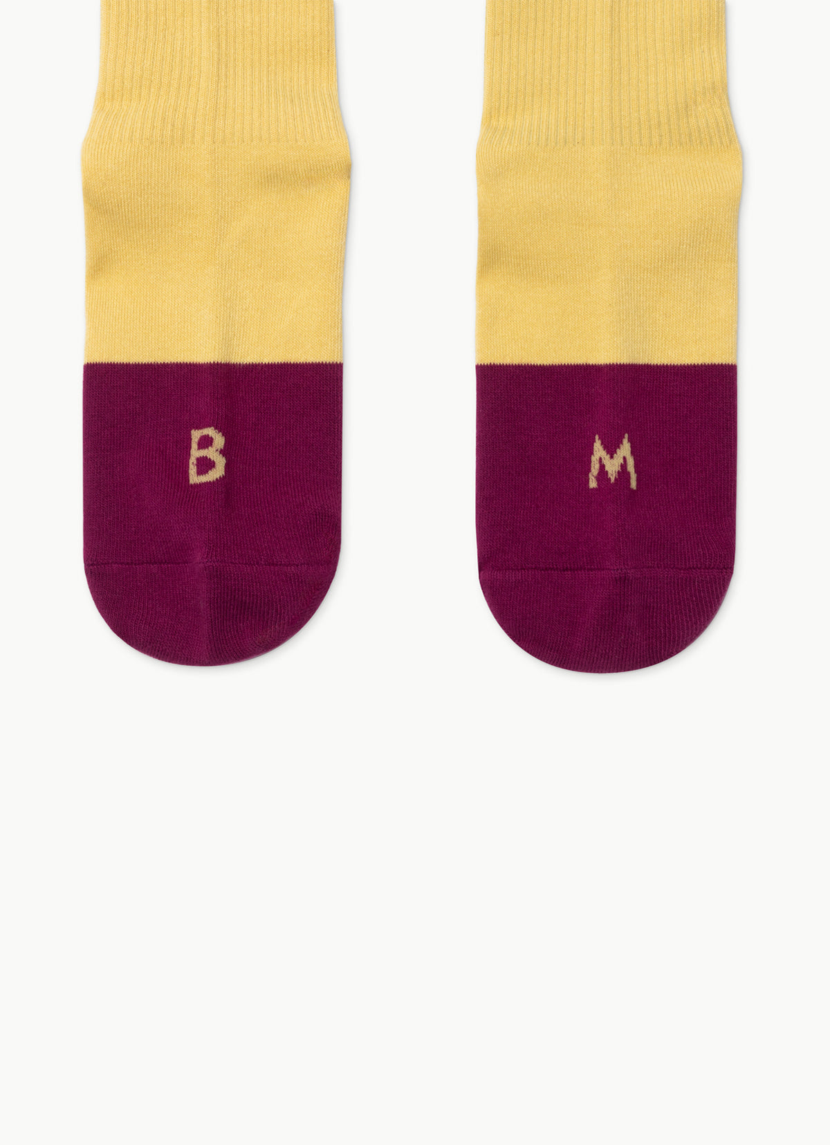 Two-tone ankle socks_Yellow Multi