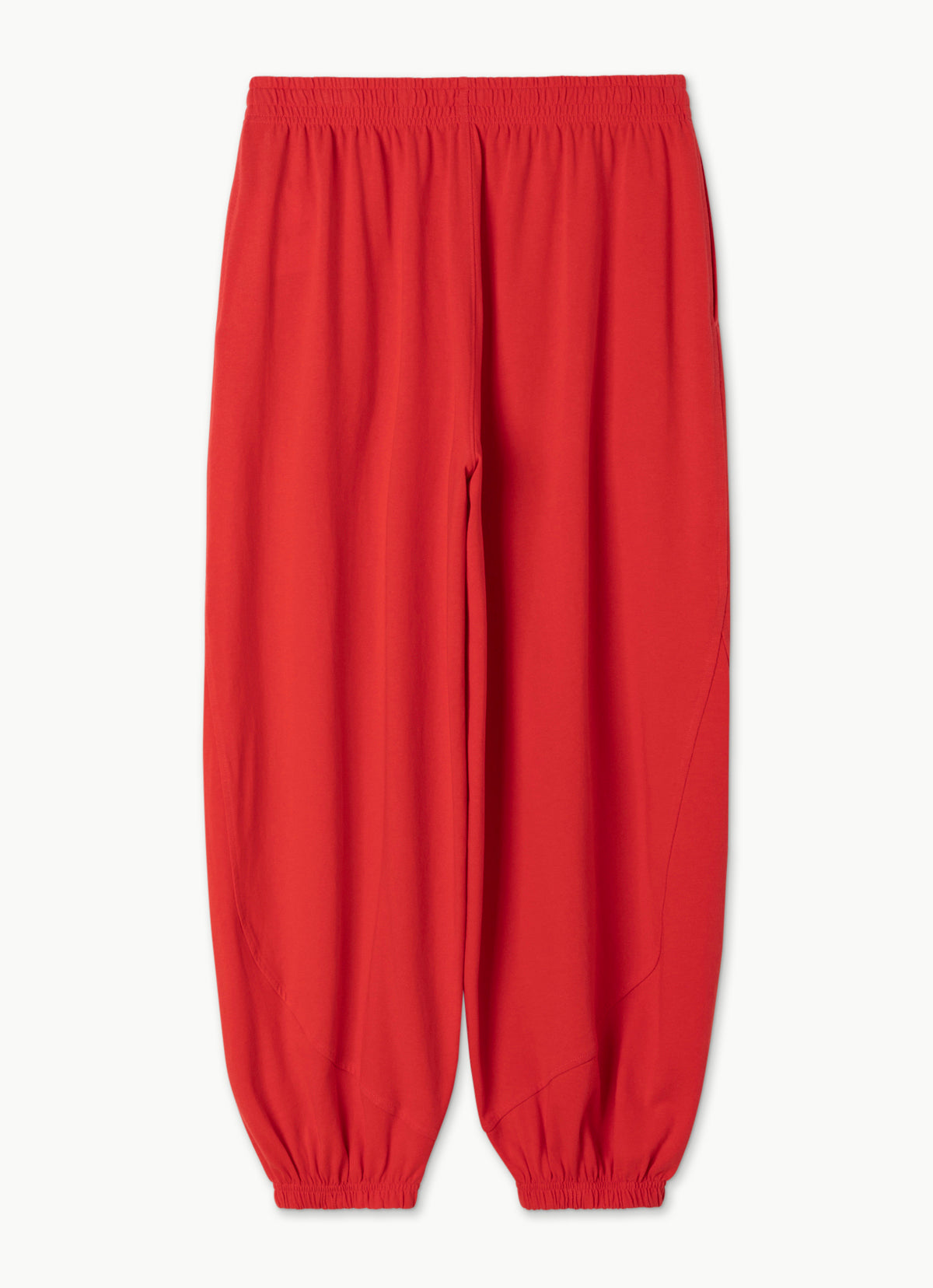 Diagonal jogger pants (Unisex)_Poppy Red