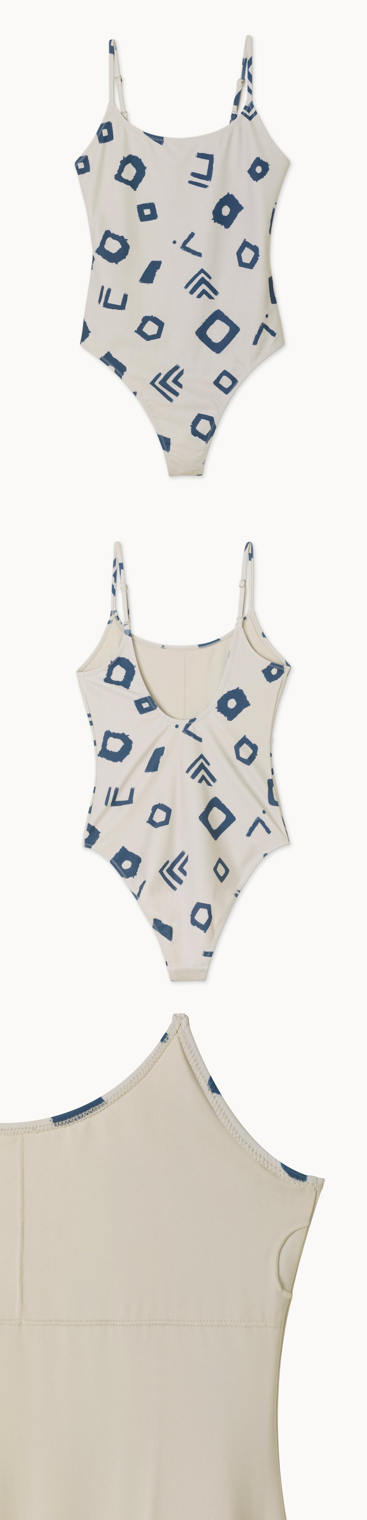 Simple swimsuit_Ivory Multi