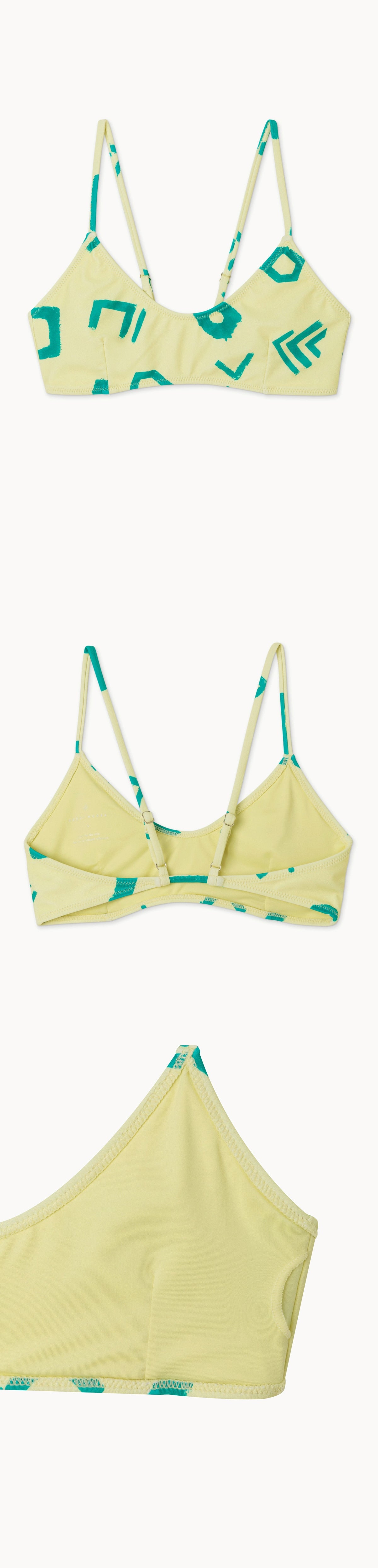 Triangle swim top_Yellow Multi