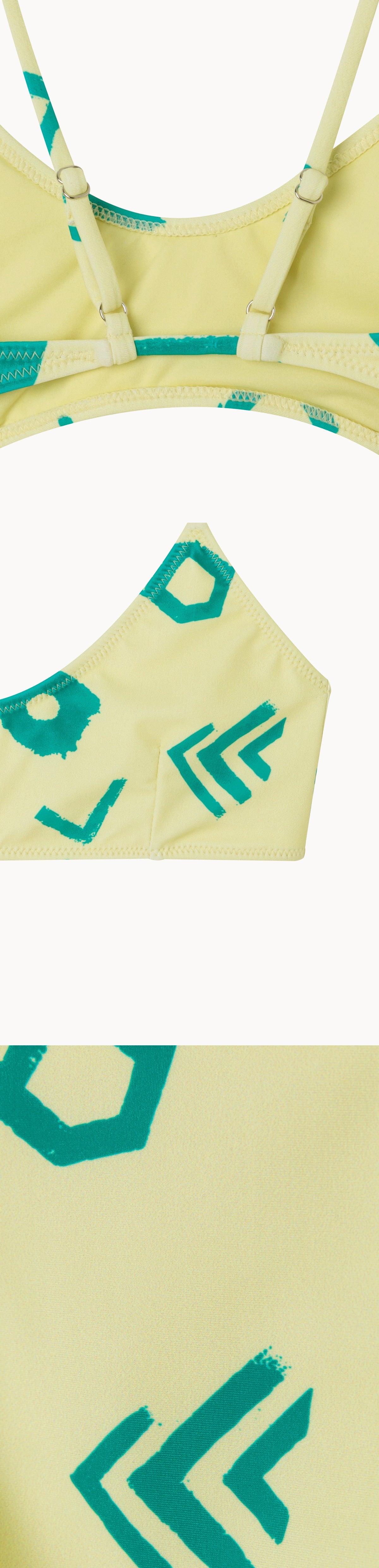 Triangle swim top_Yellow Multi