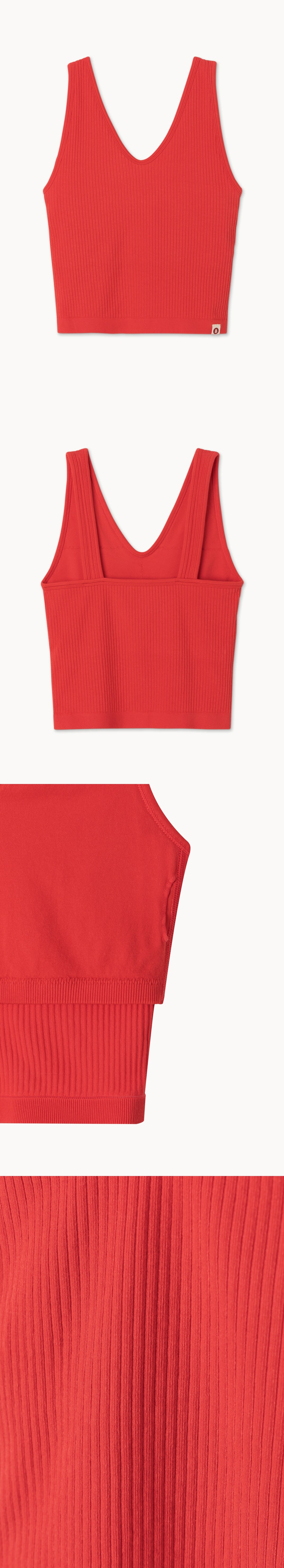 Seamless V tank top_Bittersweet