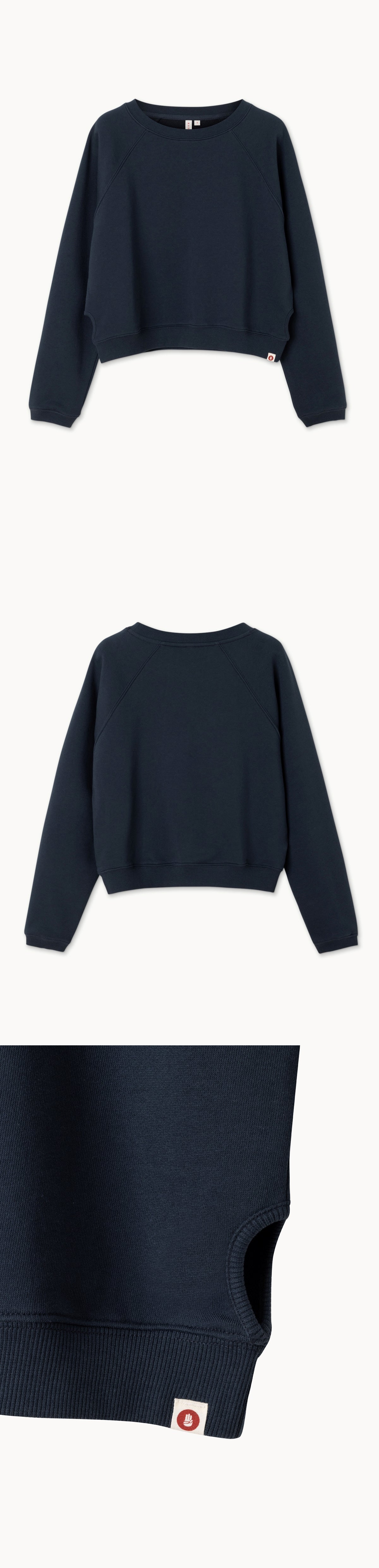 Crop sweat top_Blueberry