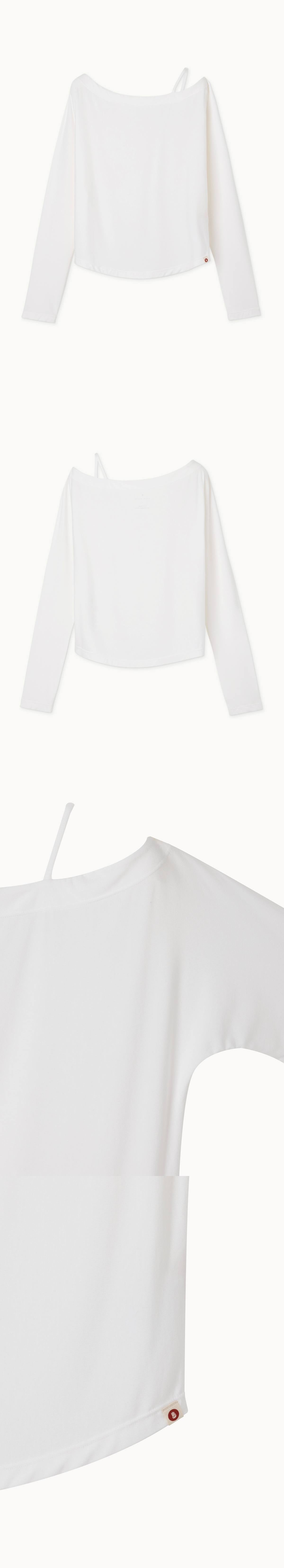 Off-shoulder long sleeve_Star White