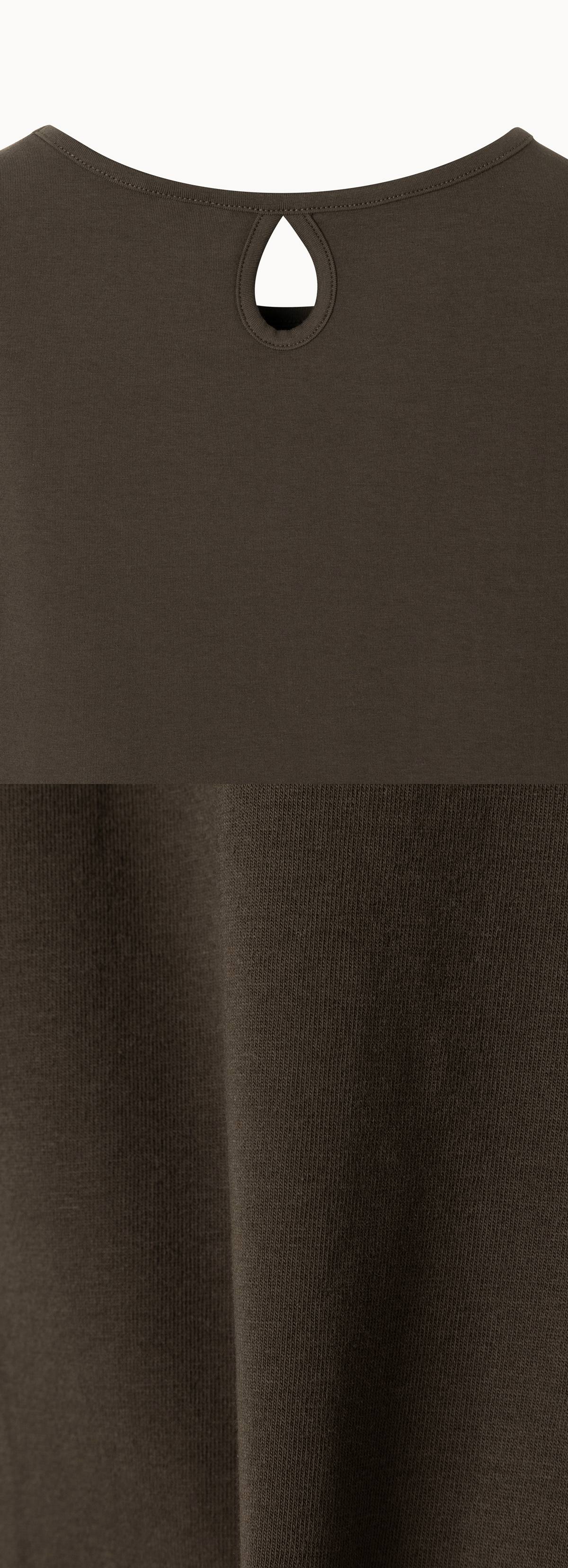 Keyhole short sleeve (Single ver.)_Chocolate Brown