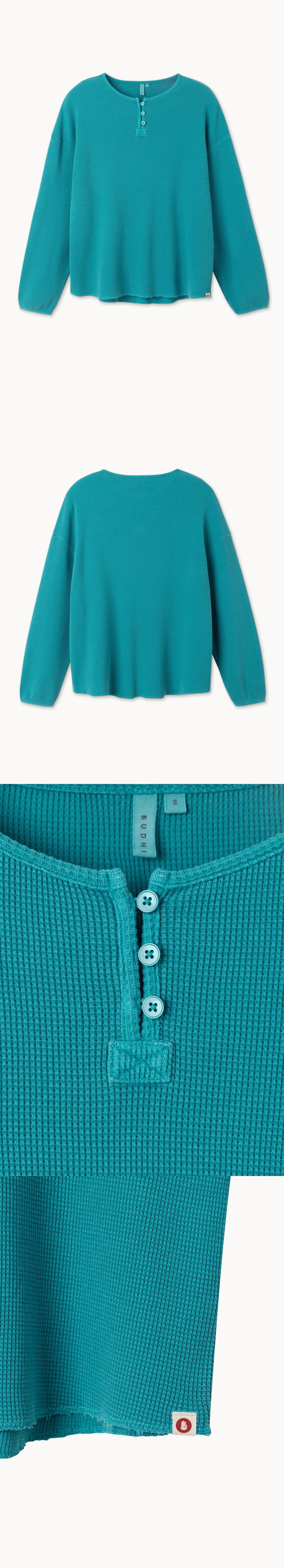 Waffle button-up T_Biscay Bay