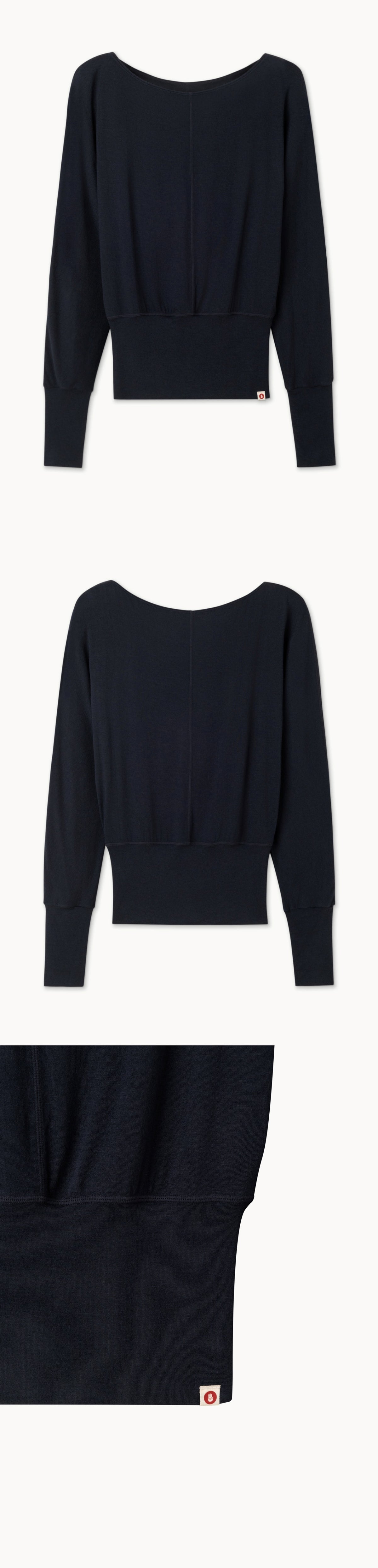Soft wide long sleeve_Navy