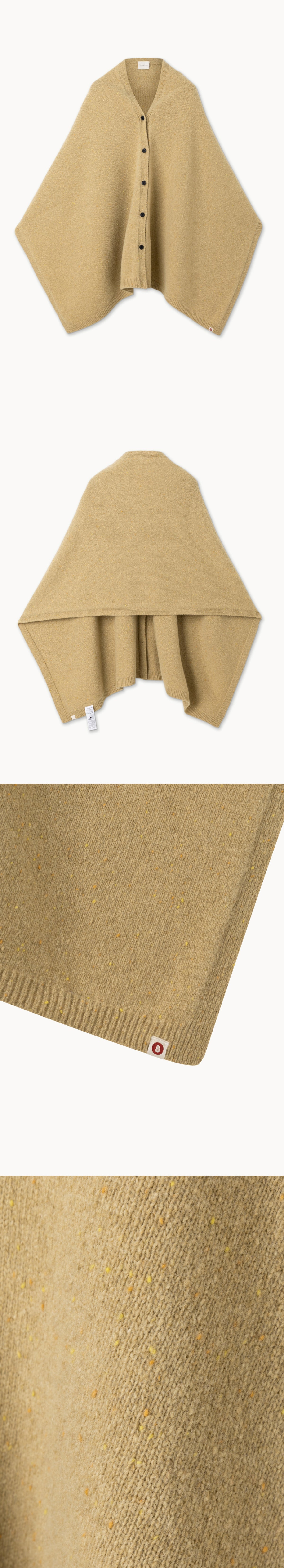 Wide button-up shawl_Potato