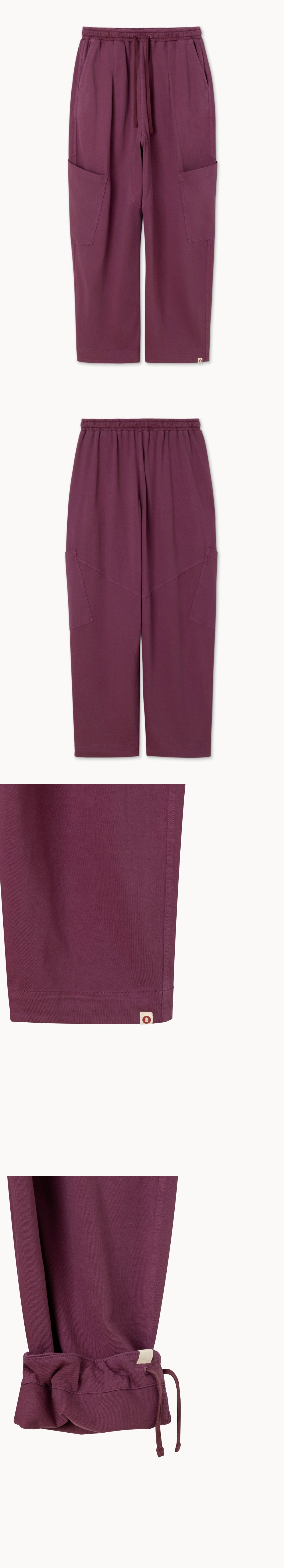 Pocket tapered pants (Unisex)_dyed_Windsor Wine