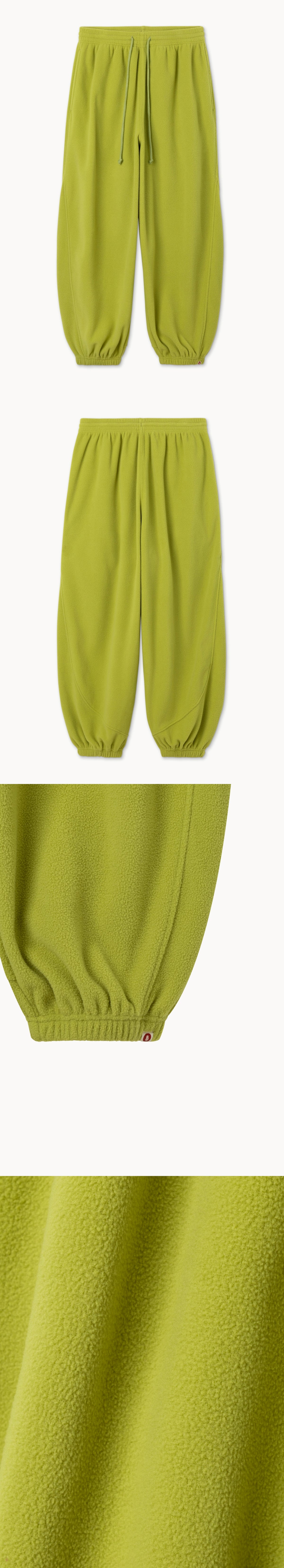 Diagonal jogger pants (Fleece ver.) (Unisex)_Split Pea