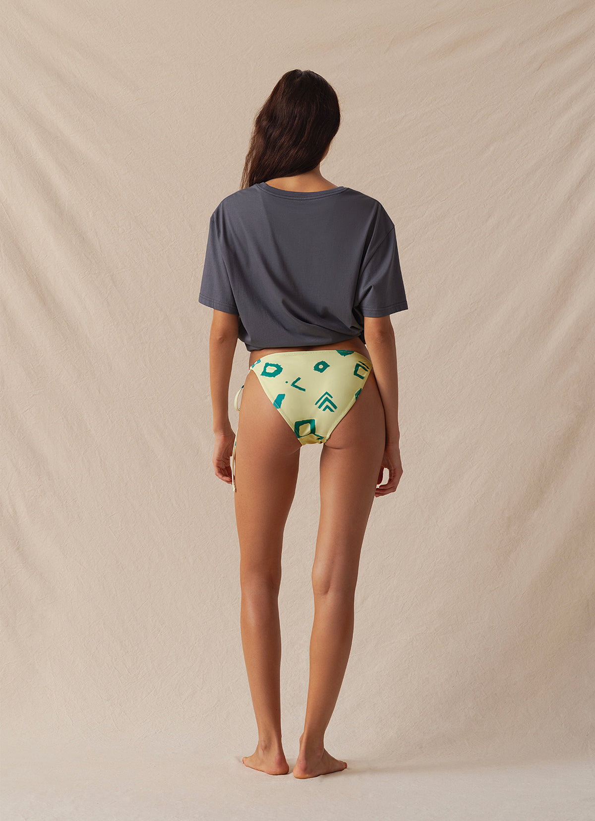 Triangle swim bottom_Yellow Multi