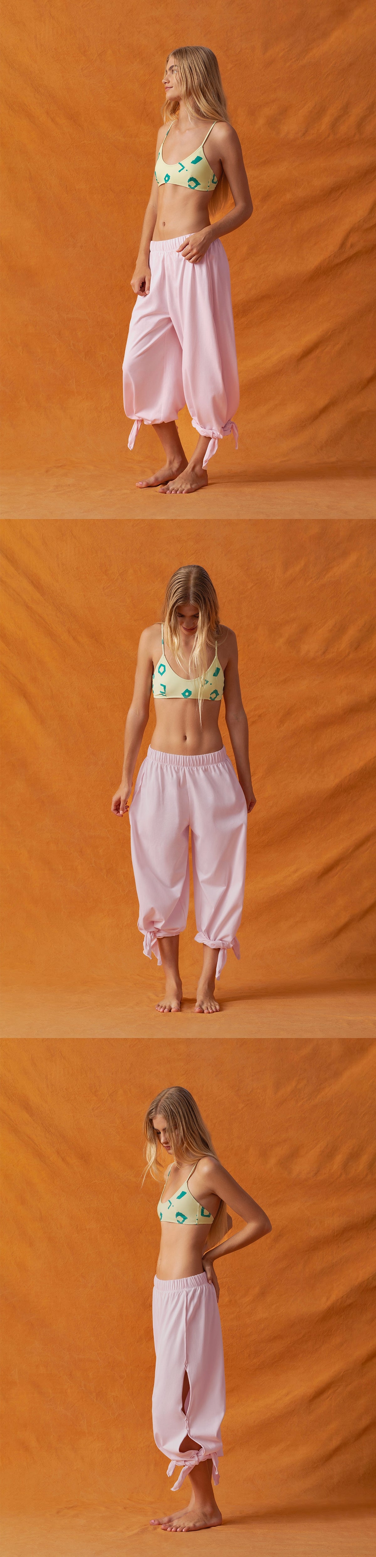Triangle swim top_Yellow Multi