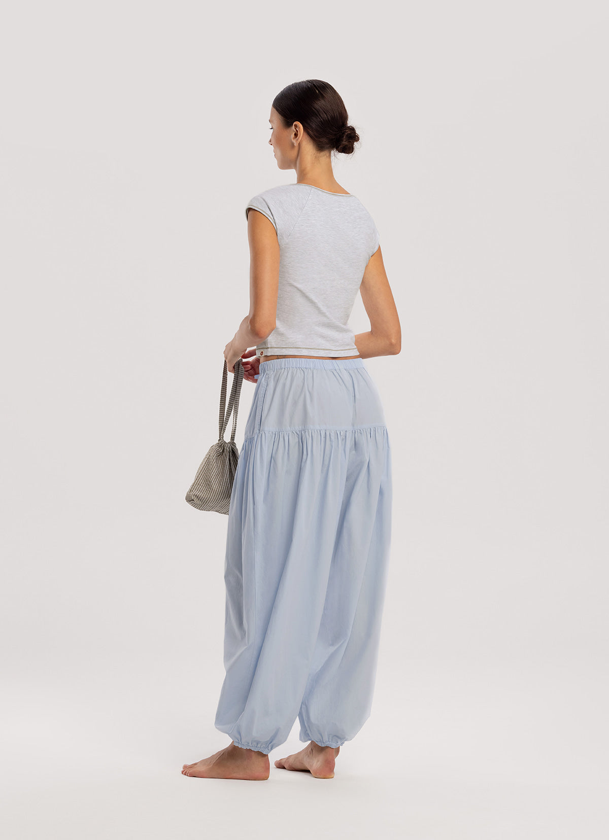 Volume long pants_Light Blue