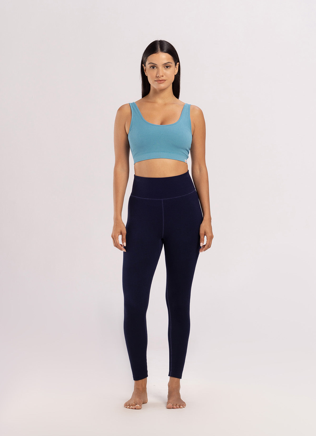 Seamless U line bra top_Delphinium Blue