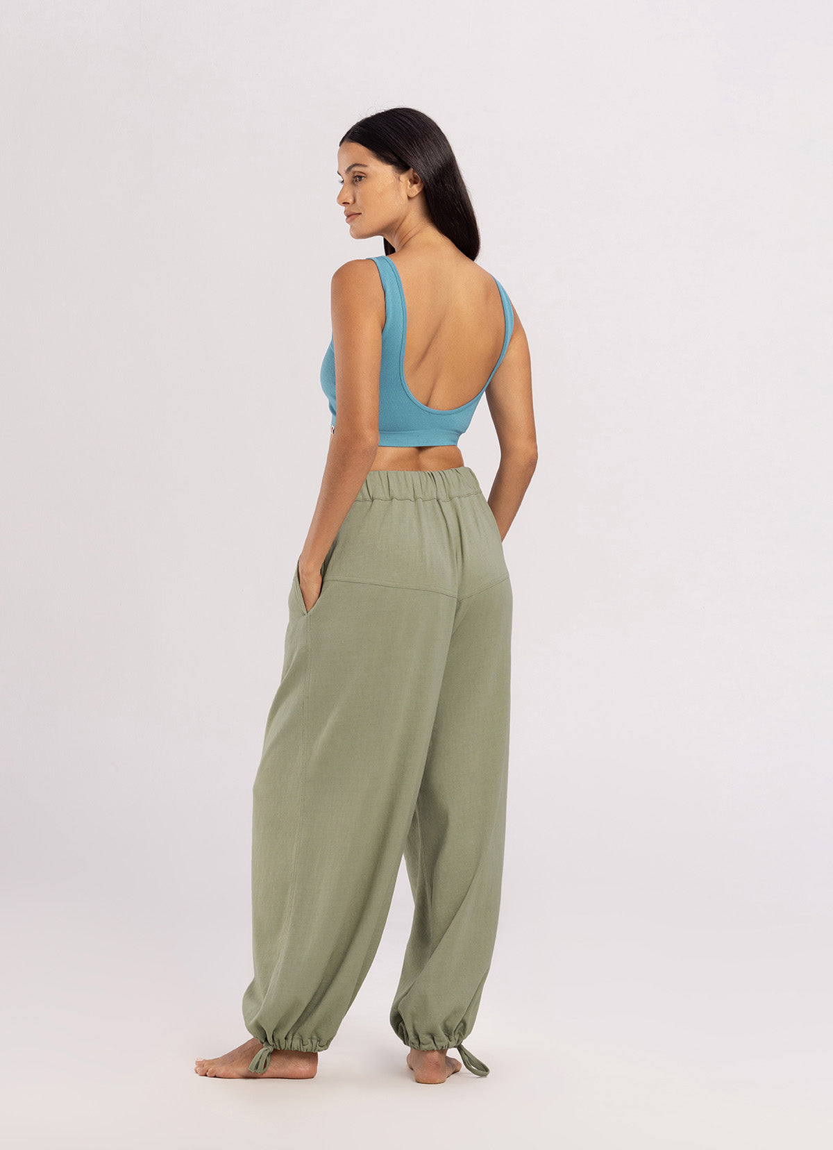 Seamless U line bra top_Delphinium Blue