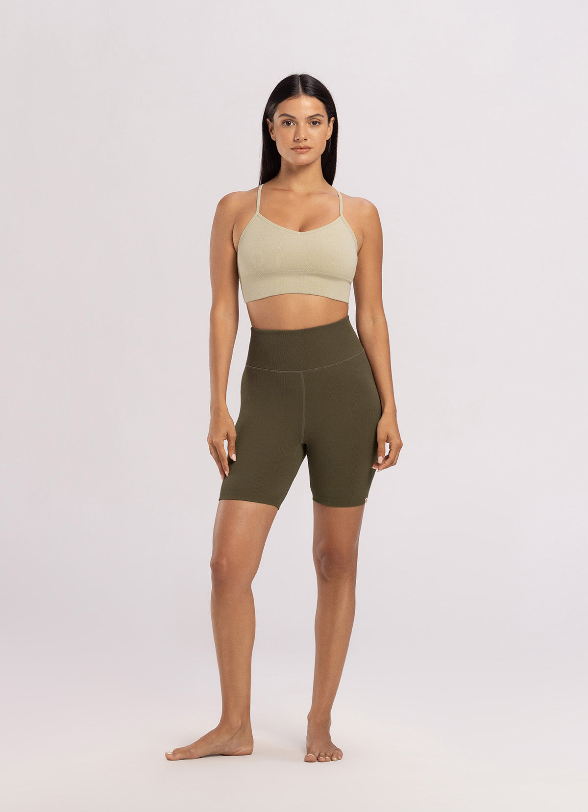 Seamless short leggings_Stone Gray