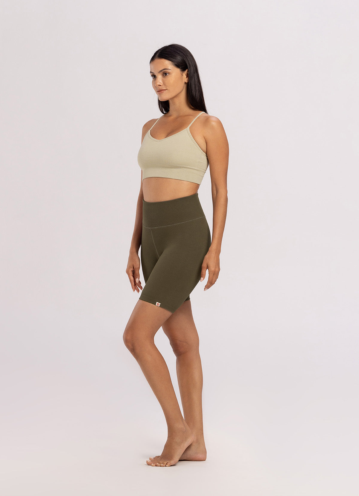Seamless short leggings_Stone Gray