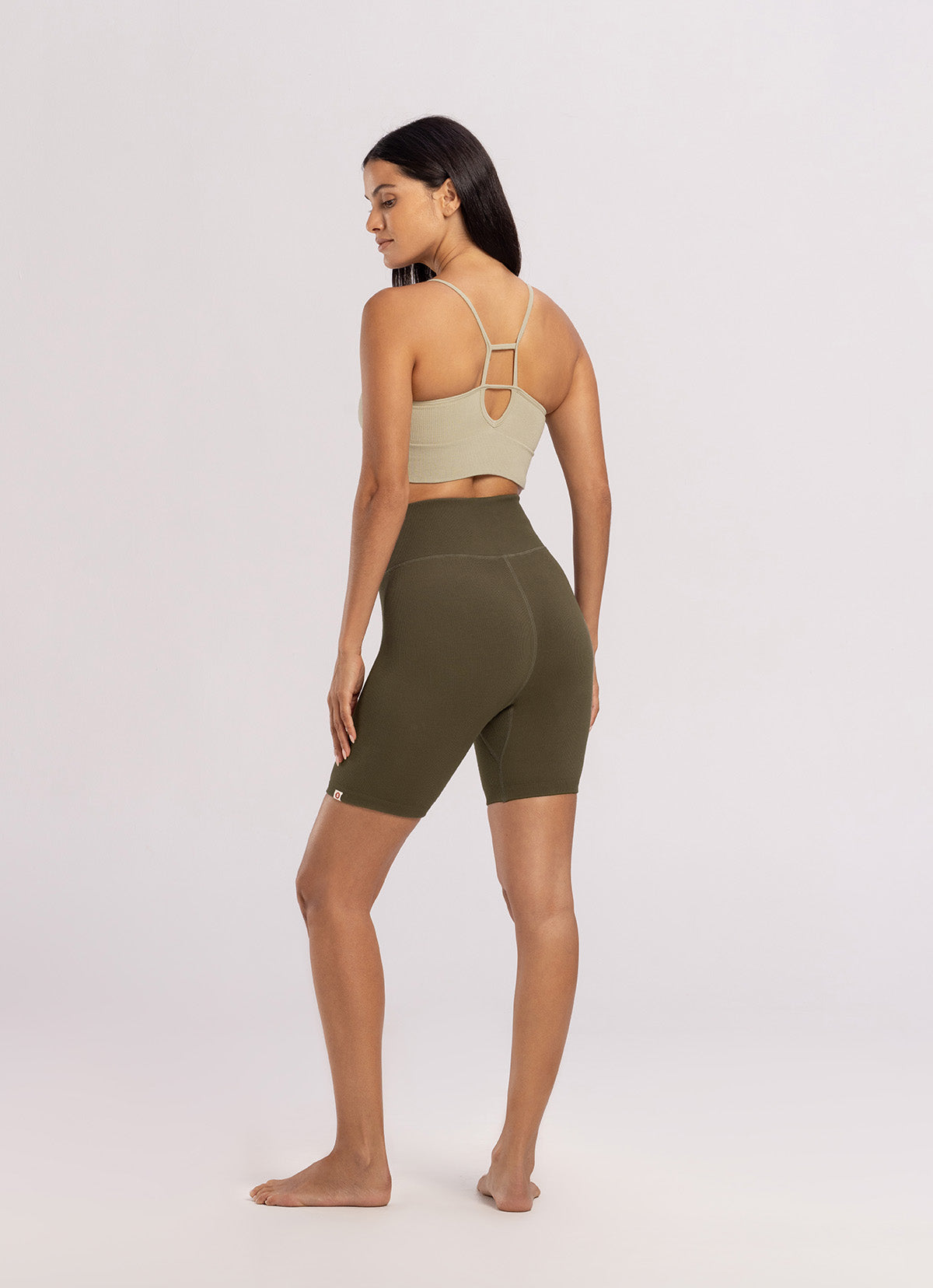 Seamless short leggings_Stone Gray