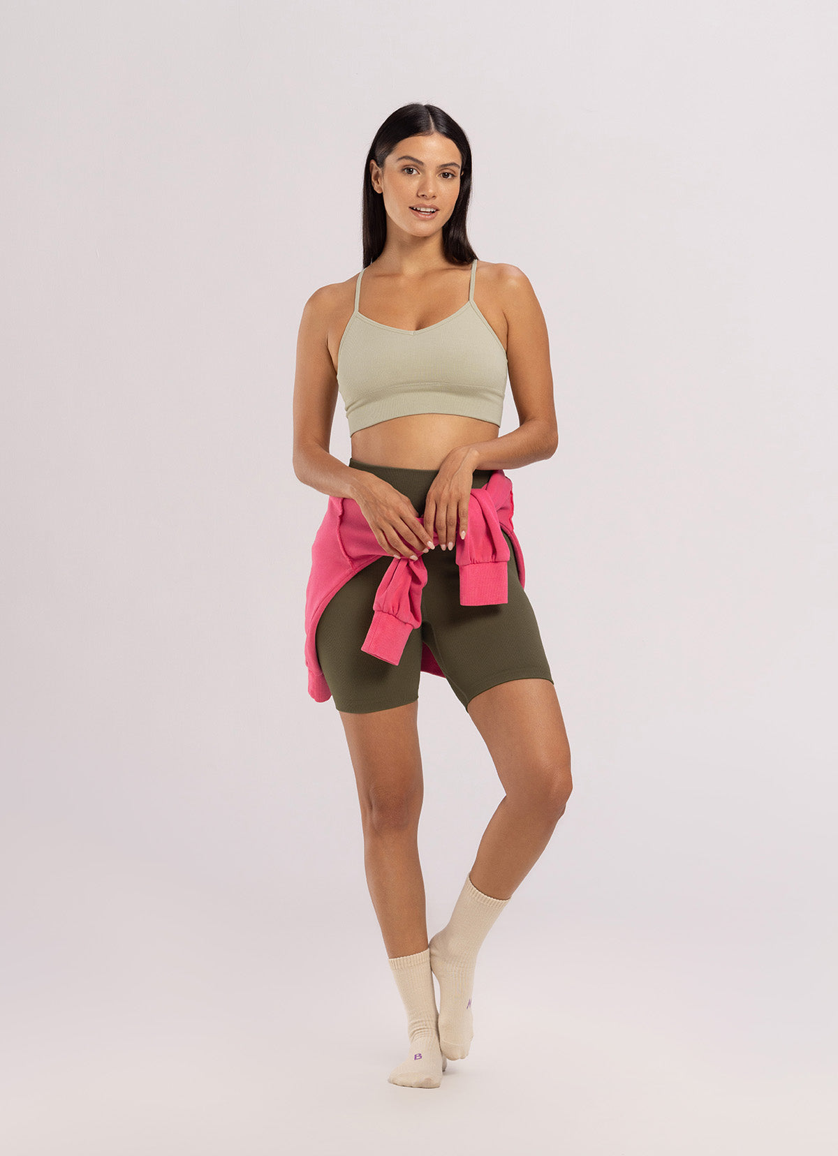 Seamless Lotus tank top_Taupe