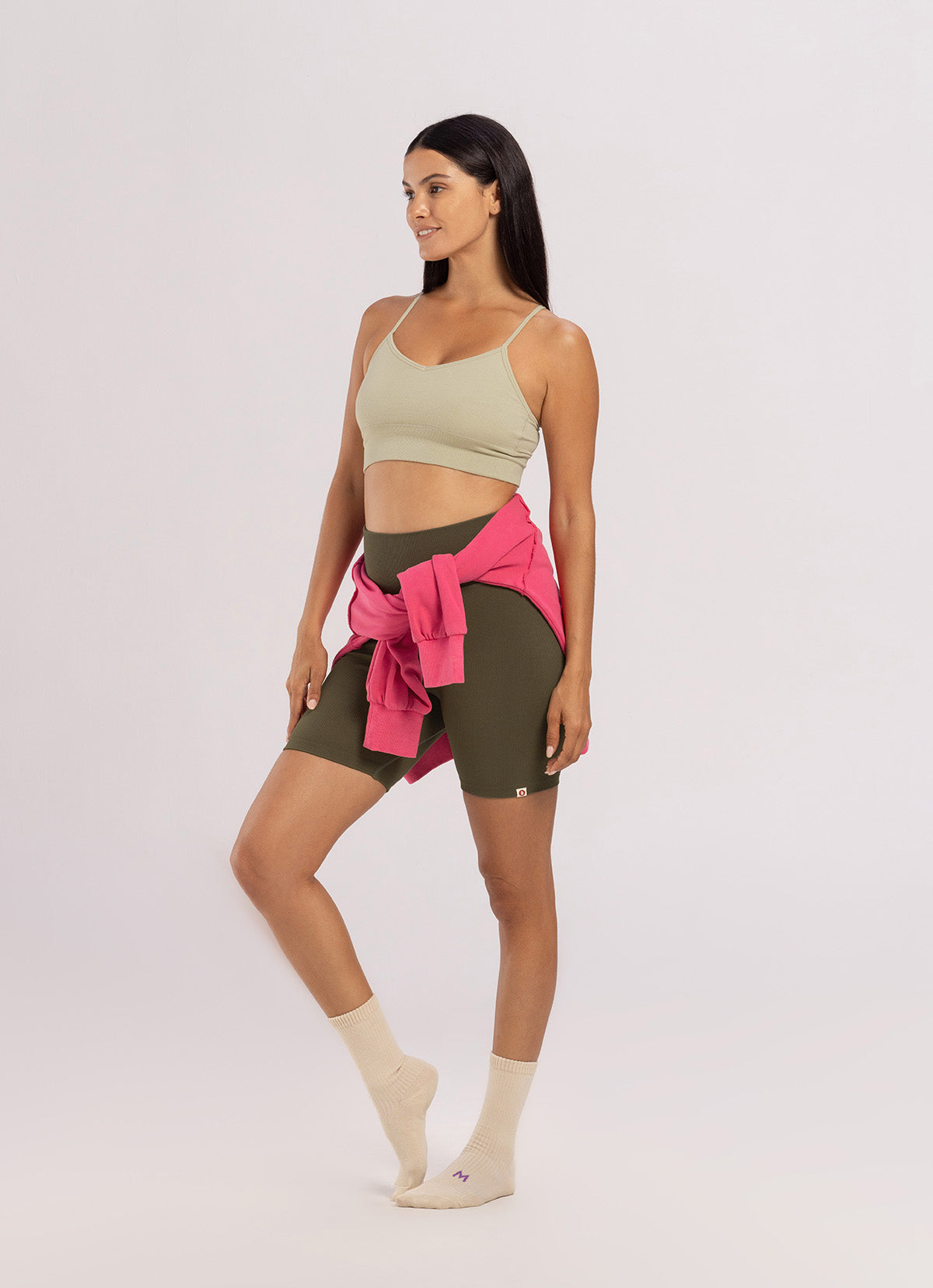 Seamless Lotus tank top_Taupe