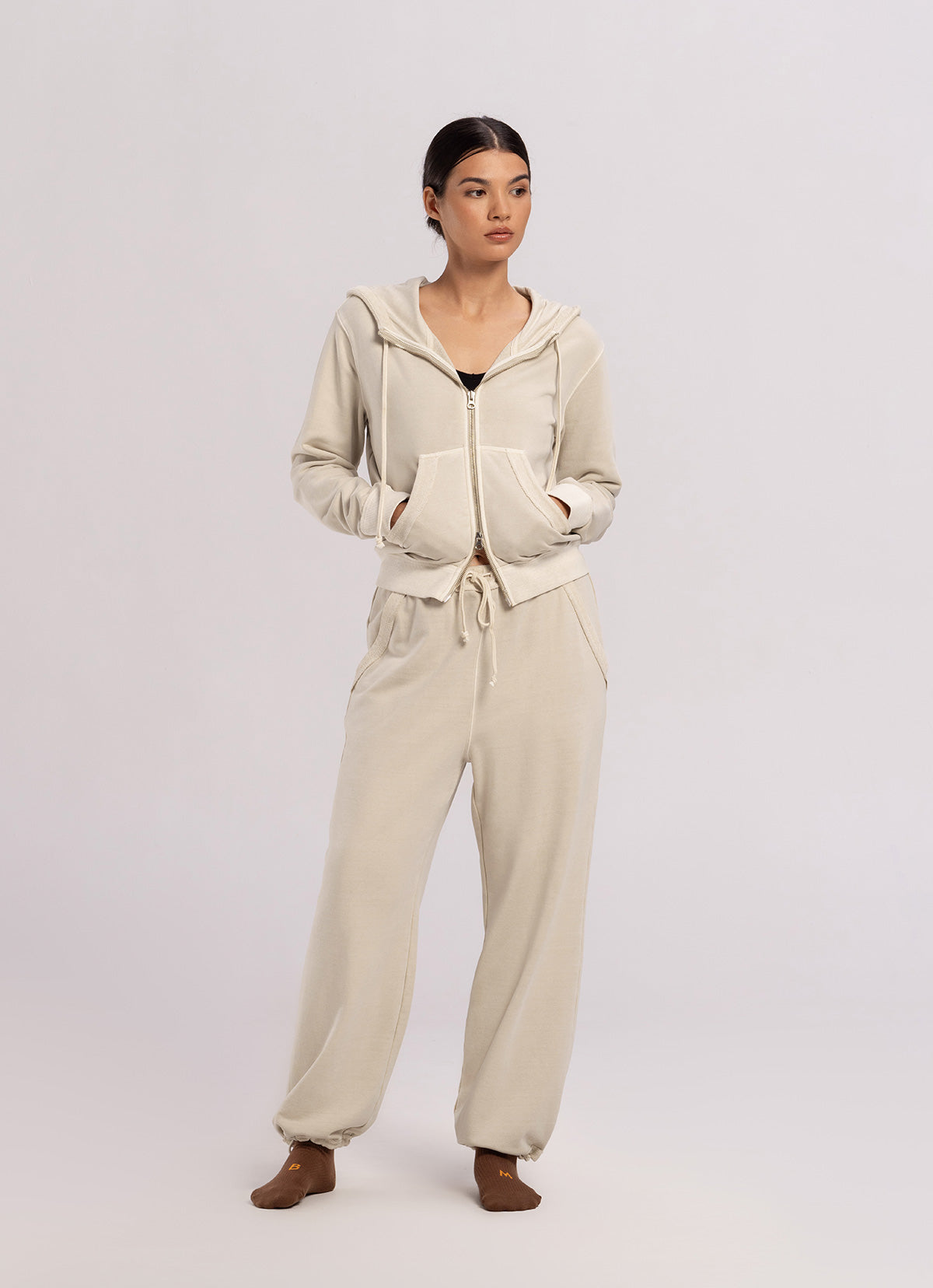 Rib ankle socks_Tortoise Shell