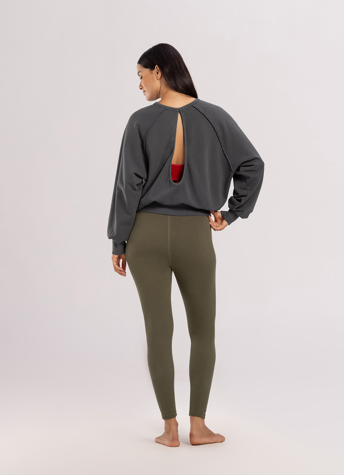 Seamless long leggings_Stone Gray