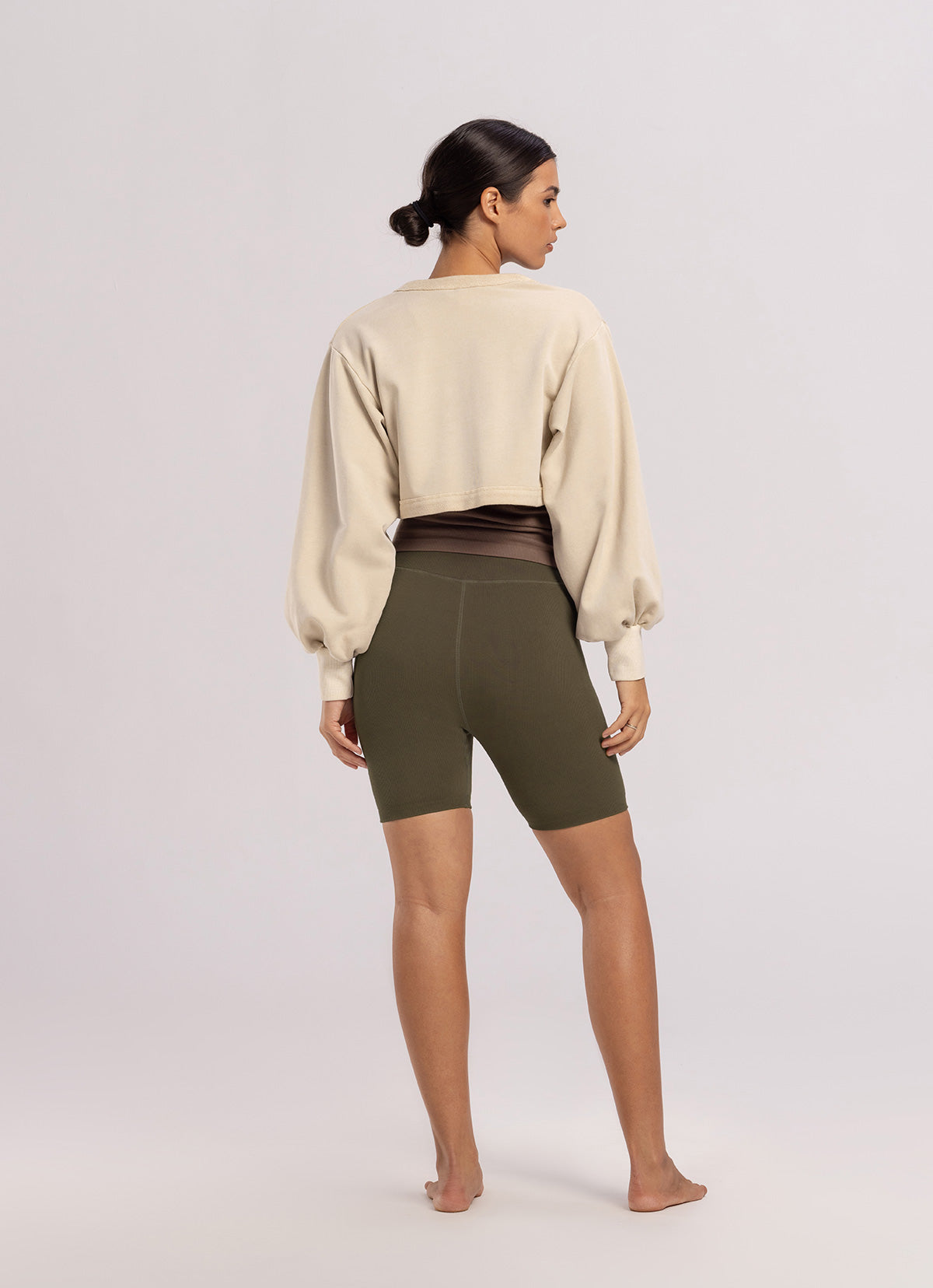 Seamless short leggings_Stone Gray