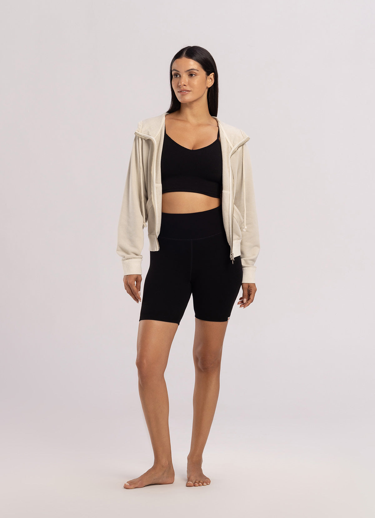 Seamless short leggings_Black
