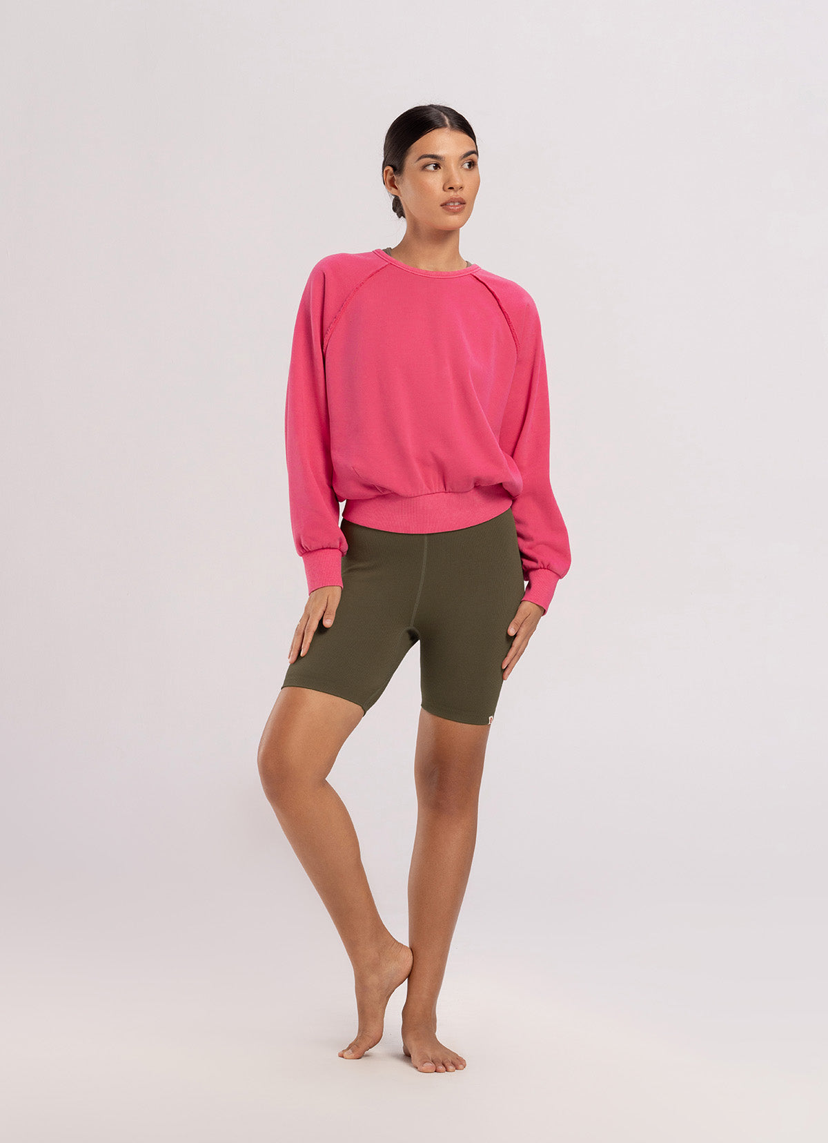 Seamless short leggings_Stone Gray