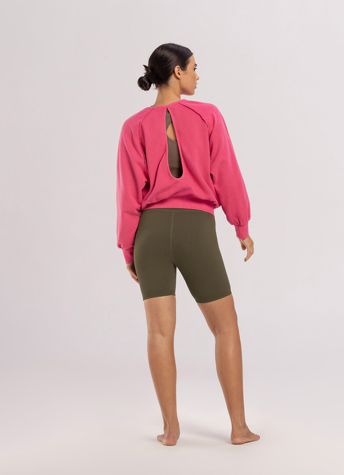 Seamless short leggings_Stone Gray