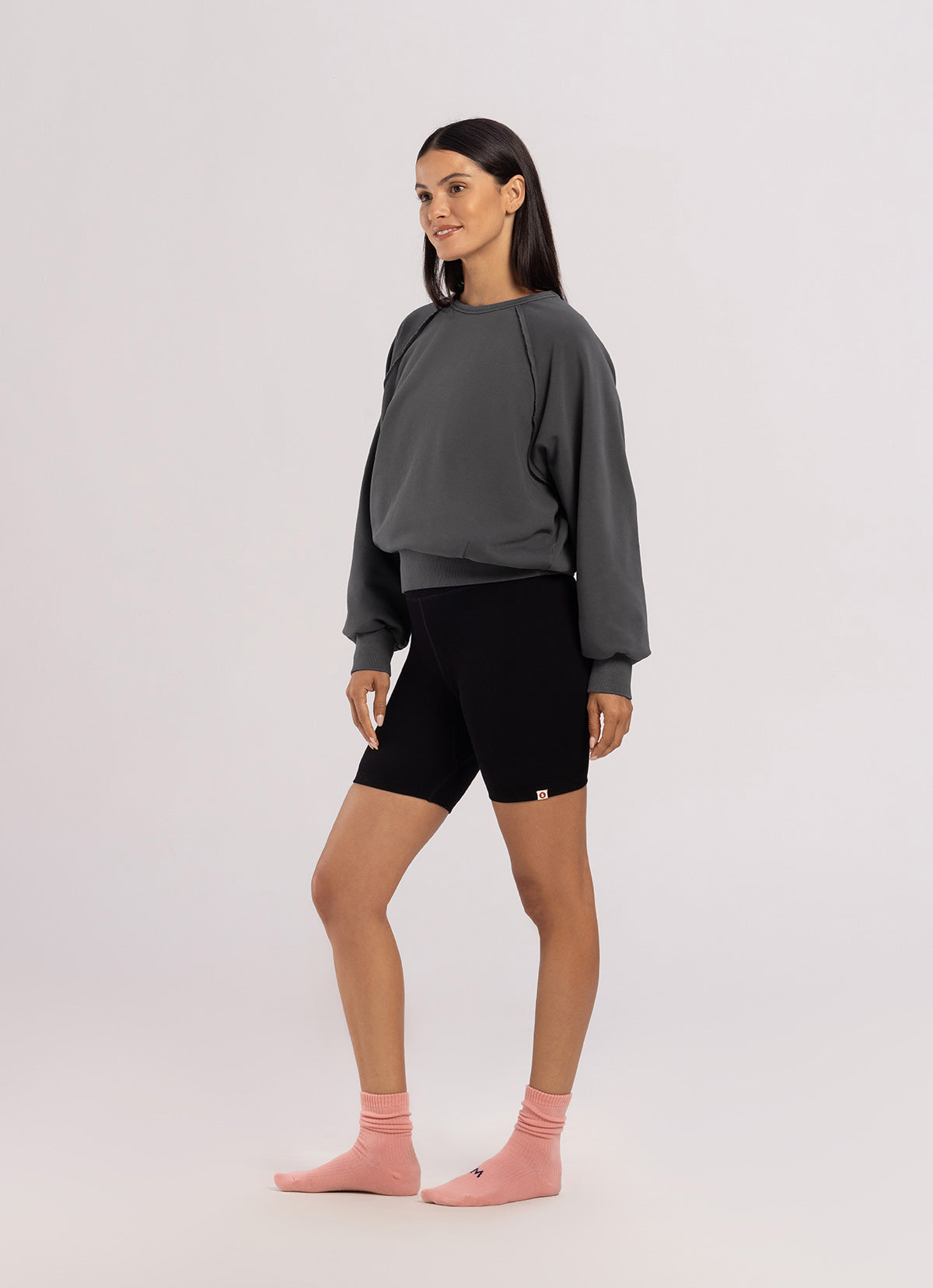 Seamless short leggings_Black