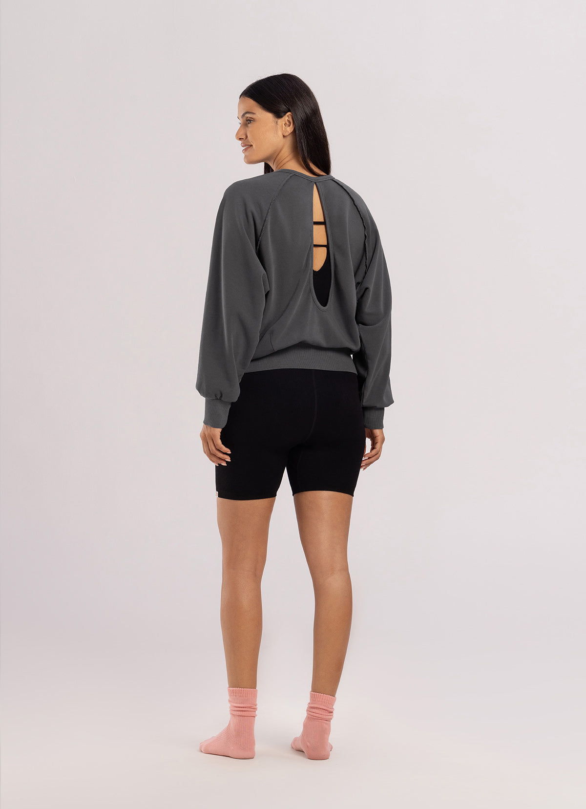 Seamless short leggings_Black
